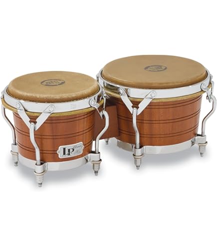 Amazon.com: Latin Percussion LP201AX-2AW Bongo Drum, Natural/Gold