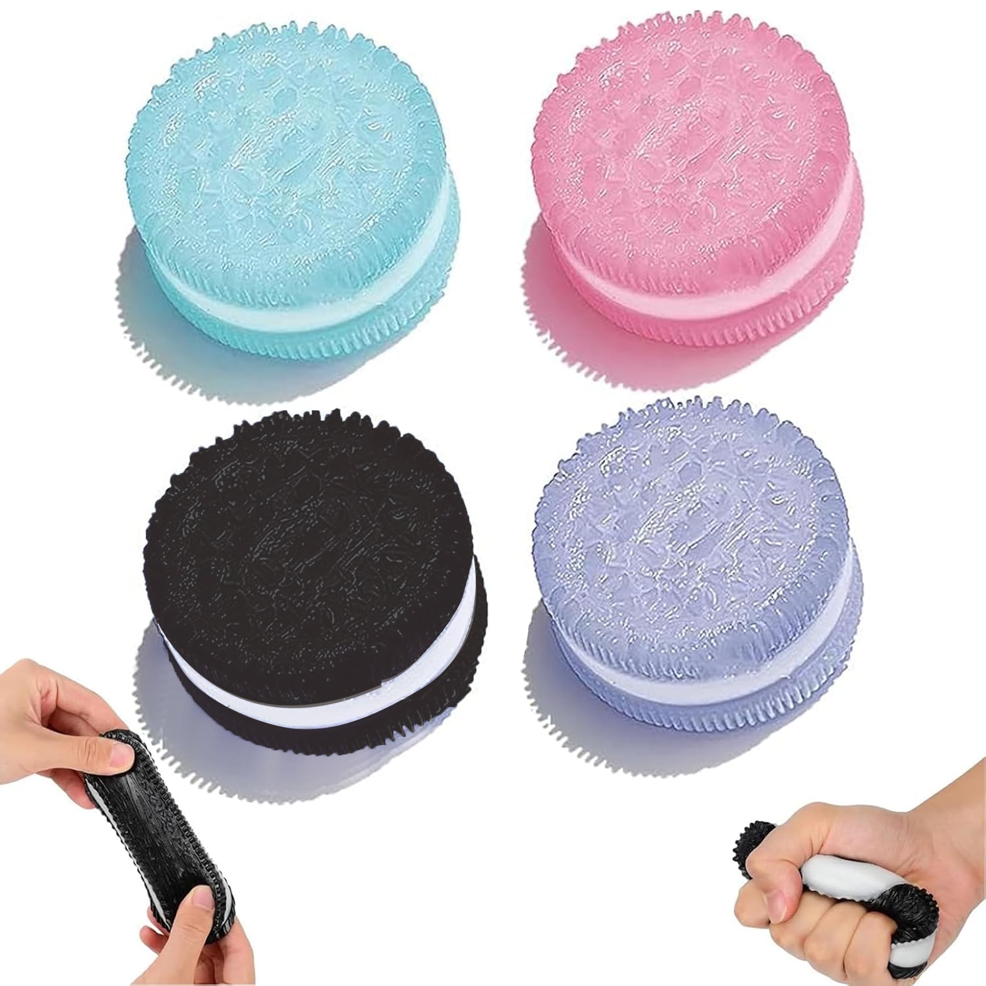 Photo 1 of Handmade Silicone Stress Relief Squishy Toy,Stress Relief Toys,Funny Stress Reliefs Toy,Ultra Soft Decompression Venting Toys,Suitable for Relieving(4PCS)