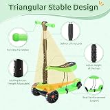 YOLEO 3-in-1 Children’s Scooter with Removable Seat LED Wheels view 7