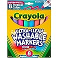 Crayola Washable Markers, Assorted Tropical Colors, 8 Count