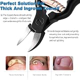 FERYES Precision Toenail Clippers Thick Nails with Leather Case view 4