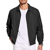 COOFANDY Men's Lightweight Jackets Casual Bomber Windbreaker Zip Up Collared Jacket Golf Windproof Coat