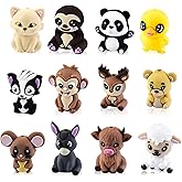 WOZADU 12 PCS 3D Animal Theme Silicone Focal Beads for Pens，Focal Beads Bulk for Keychain Bracelet Necklace Making，Handmade Crafts Supplies