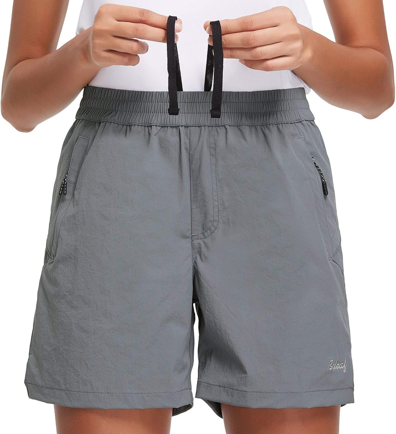 BALEAF Women's 5" Athletic Shorts Quick Dry Lightweight for Hiking, Workout, Running with Zipper Pocket UPF 50+ : Clothing