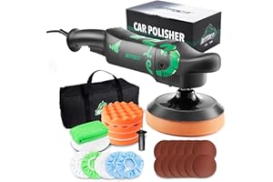 BATOCA Buffer Polisher, Powerful 6 Inch Rotary Polisher,6 Variable Speed 1100-3300 RPM,Heavy Cutting Power Polishing Machine with Detachable Handle for Car Polishing, Boat Sanding, Motorcycles Waxing