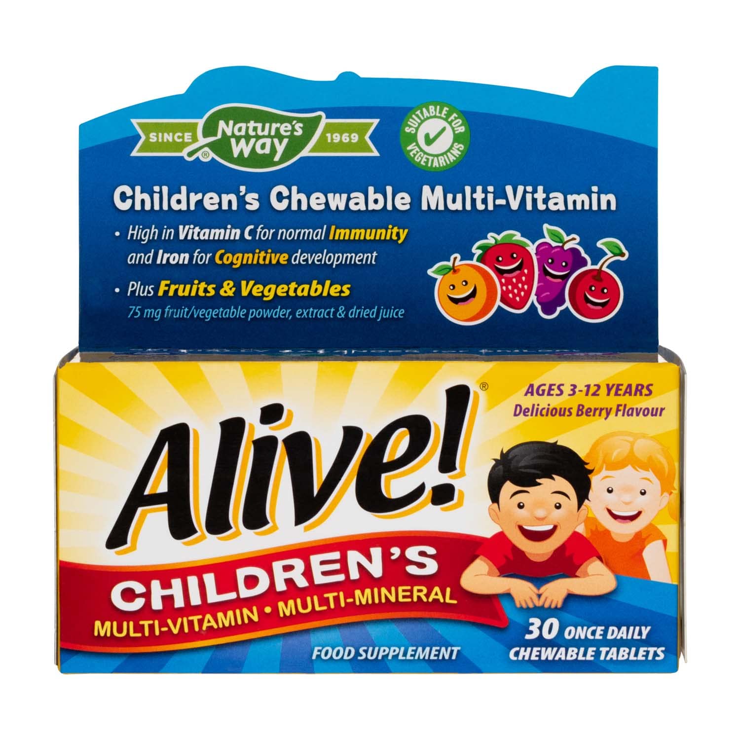Alive! Children's Chewable Multi-Vitamin OAD 30tabs (Pack of 1)