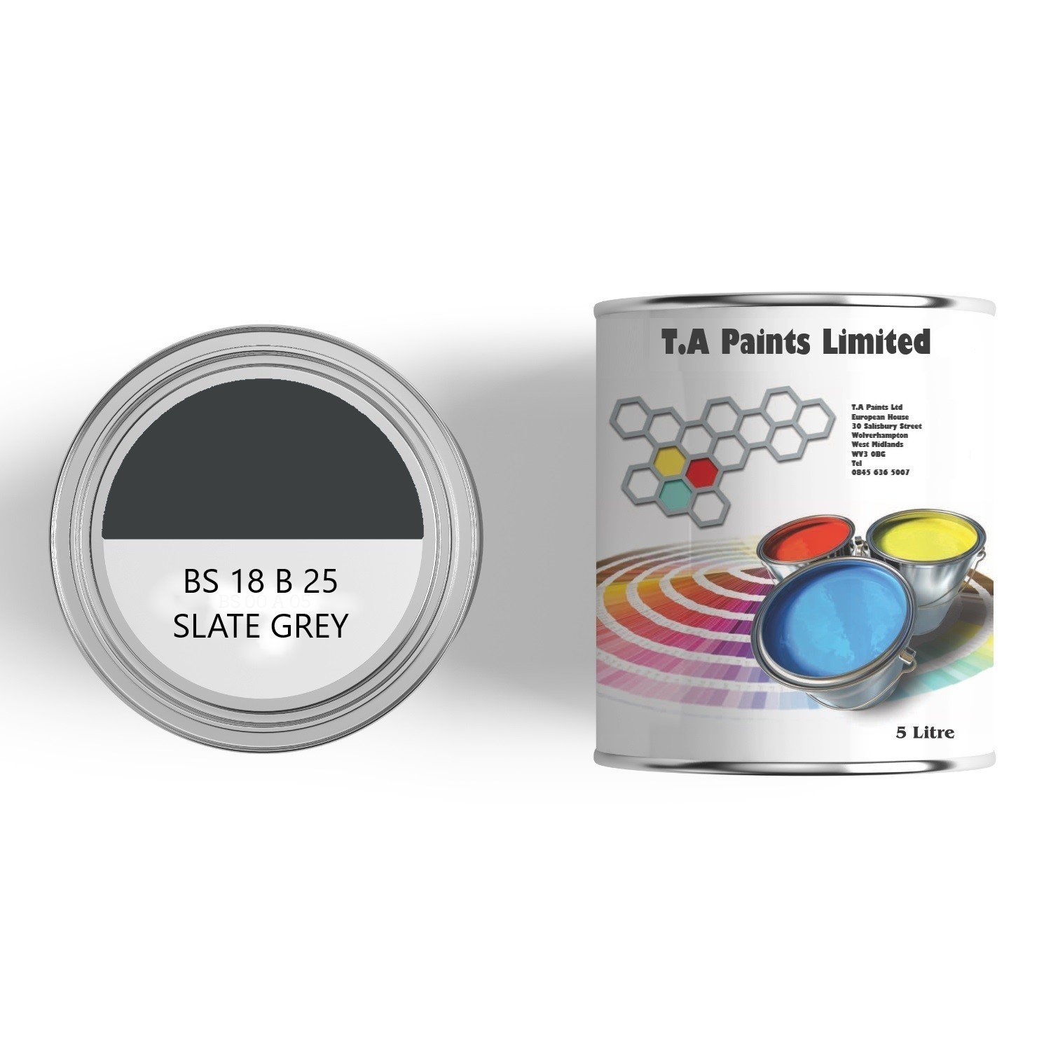 Non Slip Floor Paint Quick Drying 1L BS 18 B 25 Battleship Slate Grey