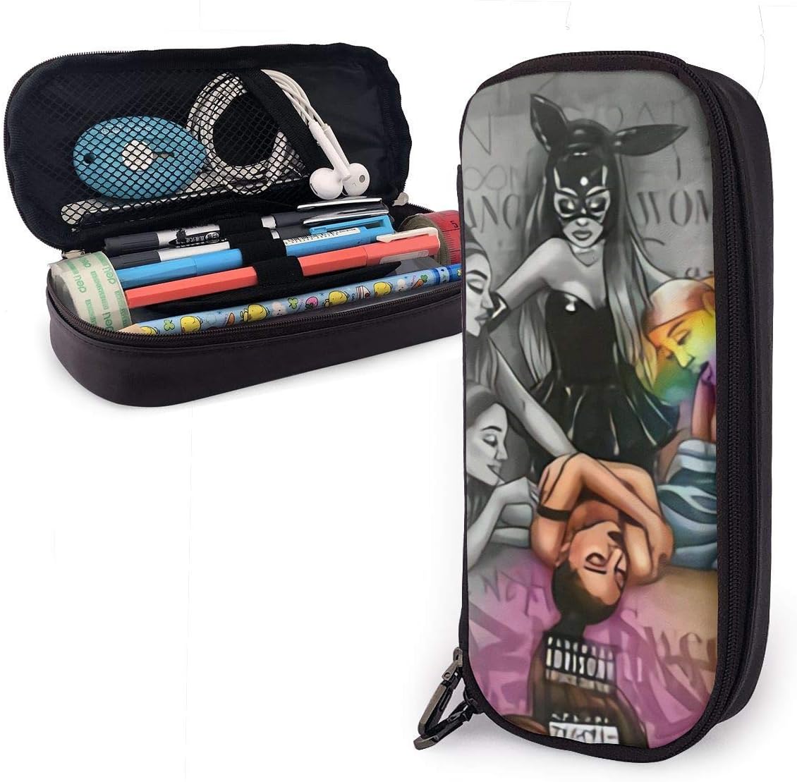 Pencil Bag Pen Case Ari-ana Gran-de Capacity Students Stationery Pouch Pencil Holder Desk Organizer