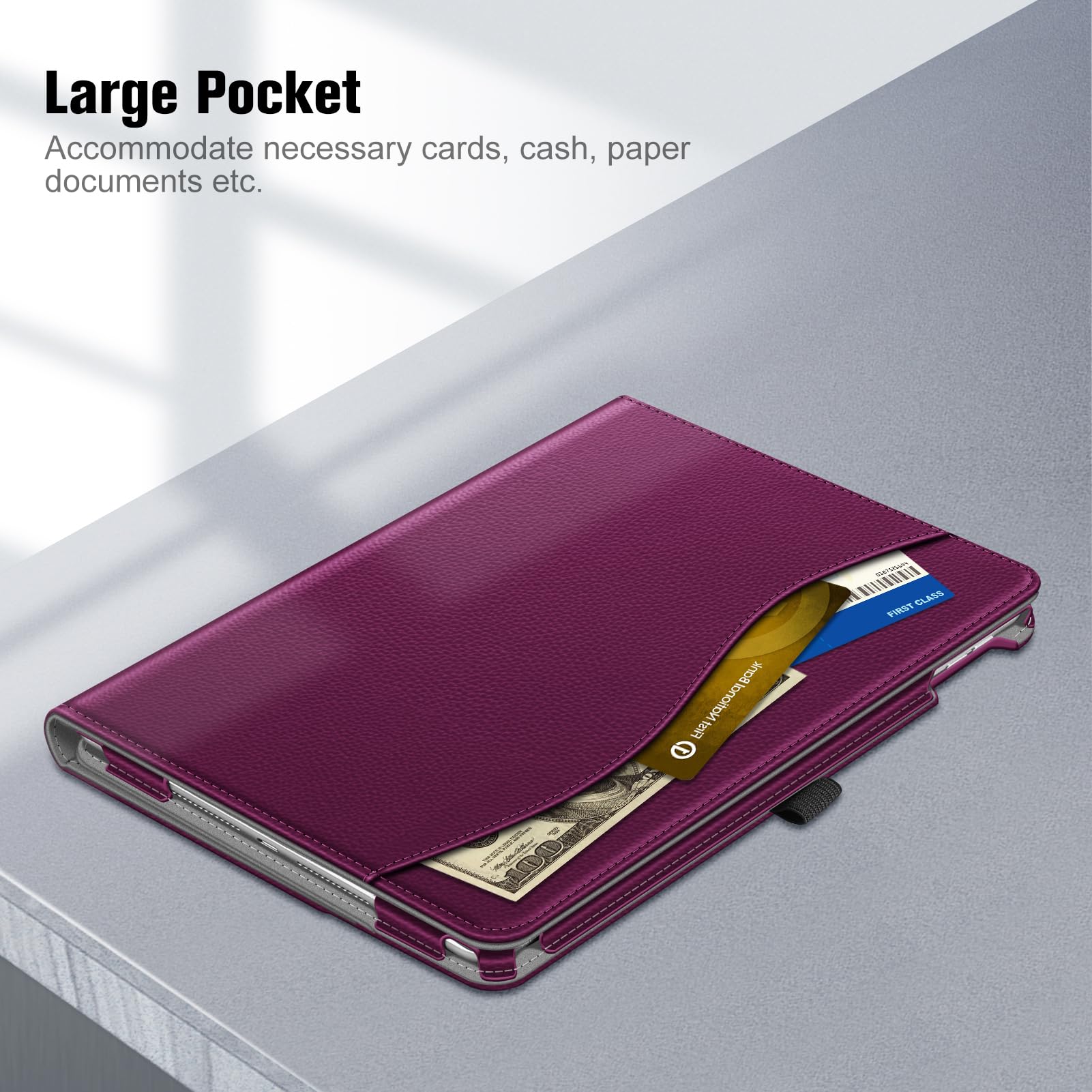 Fintie Case for iPad 9th / 8th / 7th Generation (2021/2020/2019) 10.2 Inch - [Corner Protection] Multi-Angle Viewing Stand Cover with Pocket & Pencil Holder, Auto Sleep Wake, Purple