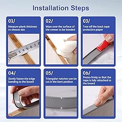 FAKILO U-Shape Edge Banding, 16.4ft TPE Self