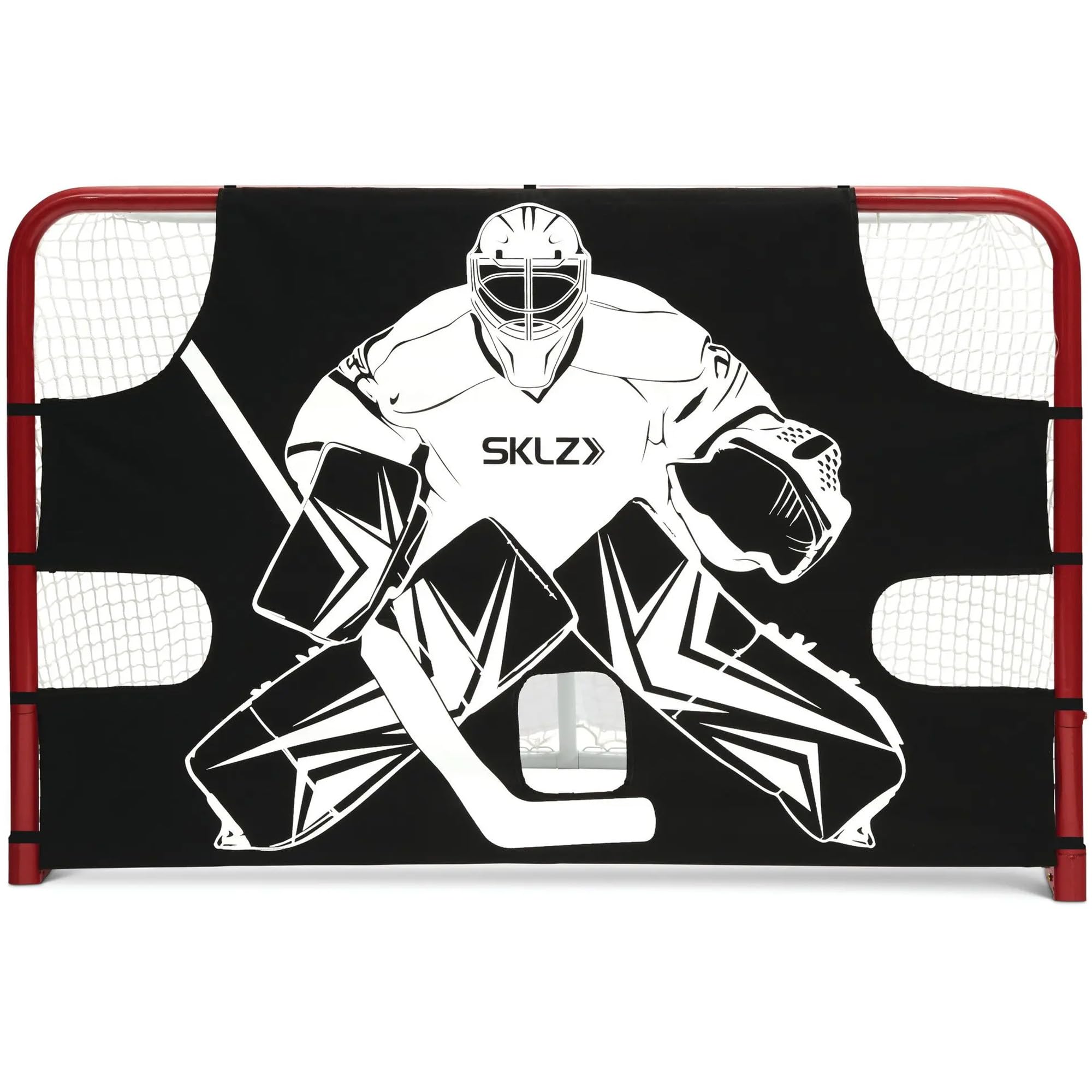 SKLZ Hockey Shooting Trainer, Maximise Scoring Potential, Durable Fabric, Fits Regulation Goals, Instant Feedback, 5 Target Areas, Easy Setup, Reinforced Construction - Black
