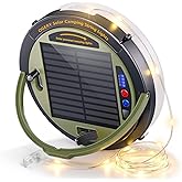 OGERY Solar Camping String Lights, 5400mAh/ 49.2FT/ 11 Modes Rechargeable Camping Lights Outdoor/Indoor, 4-in-1 Quick Storage Fairy Tent Lights Portable LED Lamp for Patio Yard Party Decor Essentials