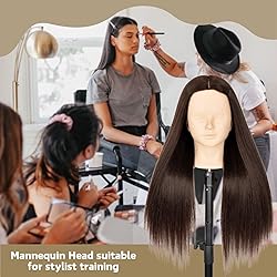 Mannequin Head With Hair 80% Real Human Hair