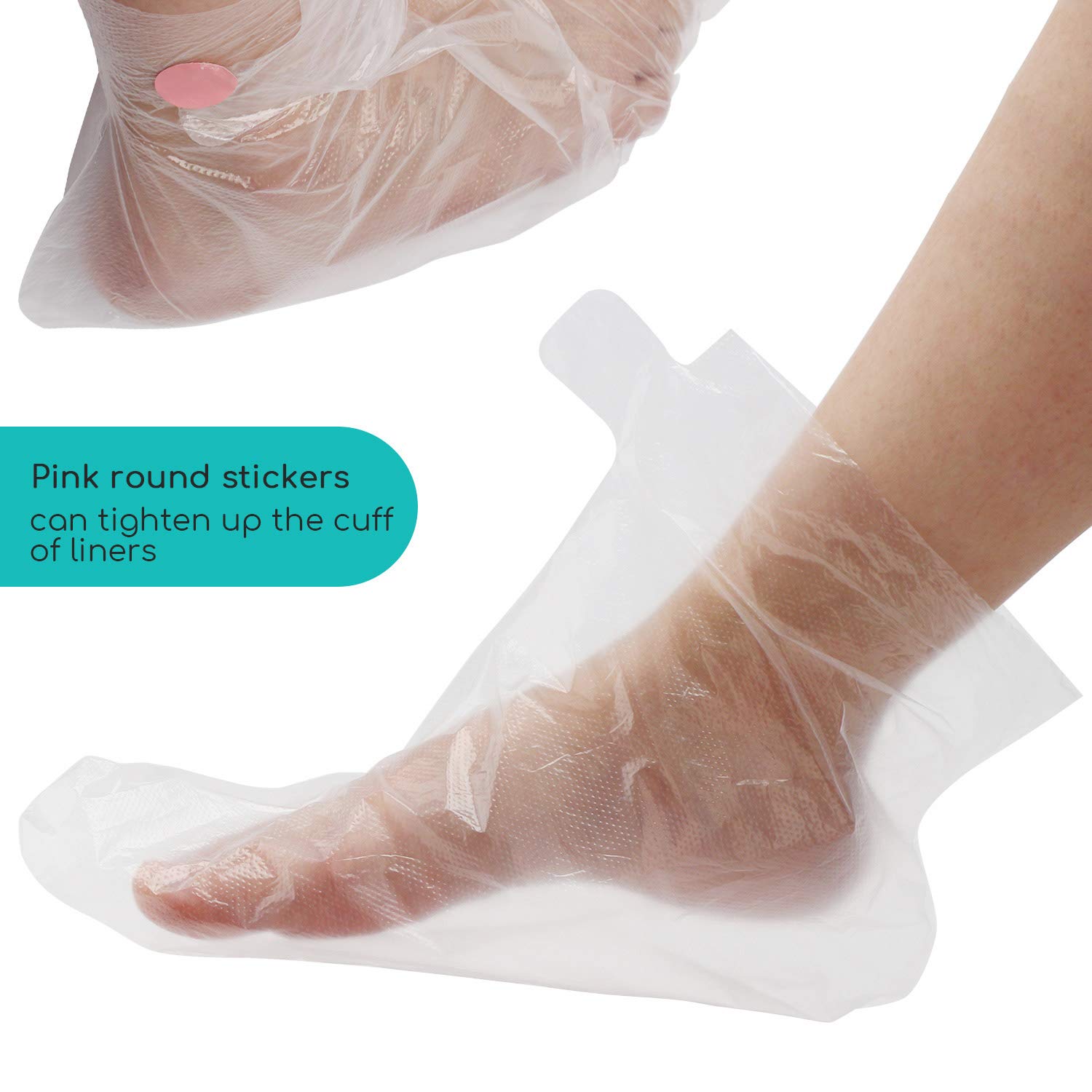 200 Counts Paraffin Bath Liners for Foot, Segbeauty Plastic Foot Covers, Booties for Feet Thermal Foot Liners, Therabath Foot Protectors with 200 Stickers for Snug Closure, Wax Therapy Foot Bags: Health & Personal Care