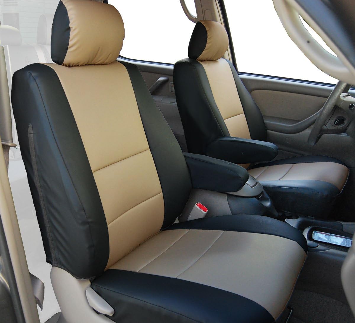Amazon Iggee Artificial Leather Custom Made Original Fit 2 Front Seat Covers 2 Armrest 