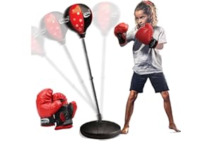 CUTE STONE Punching Bag for Kids, Boxing Bag with Boxing Gloves, Sport Equipment for 3-8 Years Old Kids