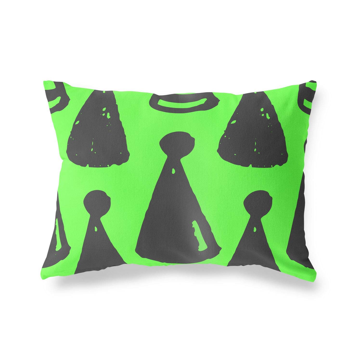 BonaMaison Decorative Cushion Cover, Neon Green Fume Throw Pillow Covers, Home Decorative Pillowcases for Livingroom, Sofa, Bedroom, Size: 45X60 Cm - Designed and Manufactured in Turkey