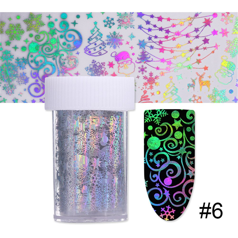 BORN PRETTY 10Rolls Nail Art Foil Sticker Holographic Laser Gradient