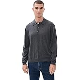 FRAME Men's Long Sleeve Superfine Polo Sweater