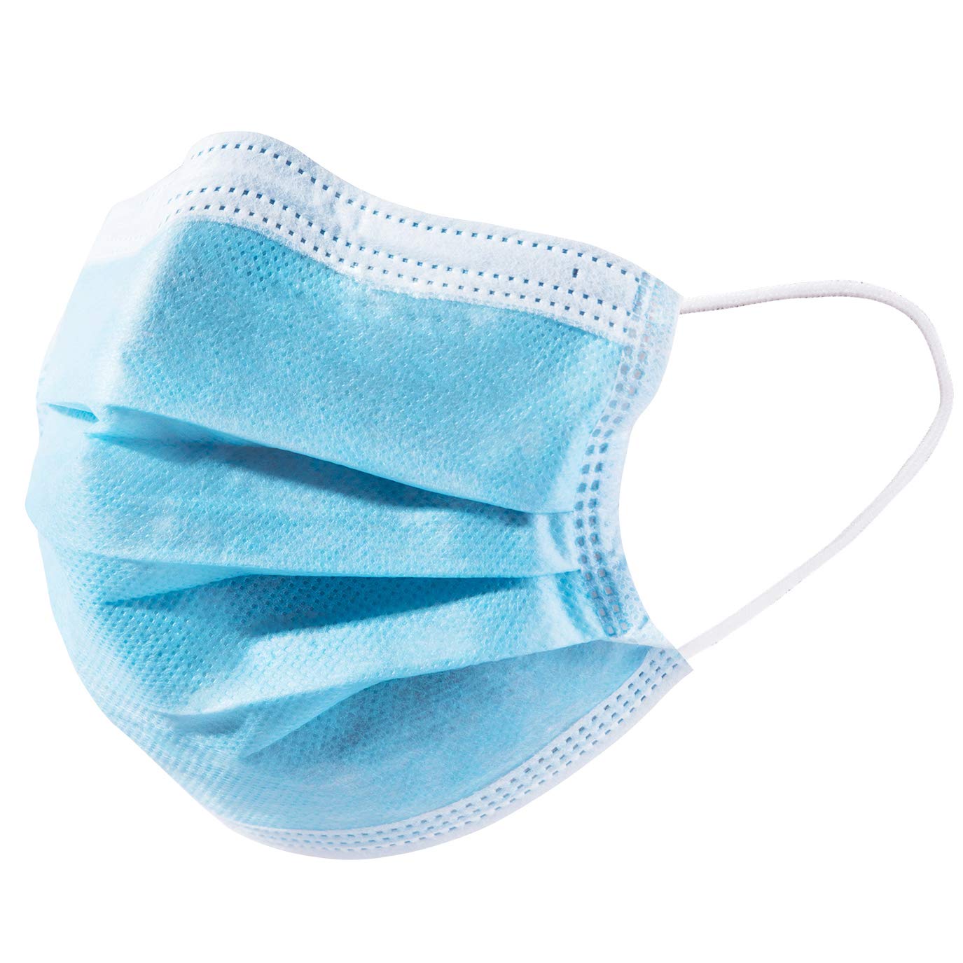 Face Masks 50 PCS 3Ply Breathable & Comfortable Filter Safety Mask for Adult, Men, Women, Indoor, Outdoor Use (50PCS-Blue) : Beauty