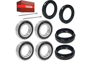 Front Wheel Bearing Seal Kit for Yamaha Wolverine Big Bear 350 450 Grizzly 350 400 450 Kodiak 400 450 Rhino 450 660 700 YFM35