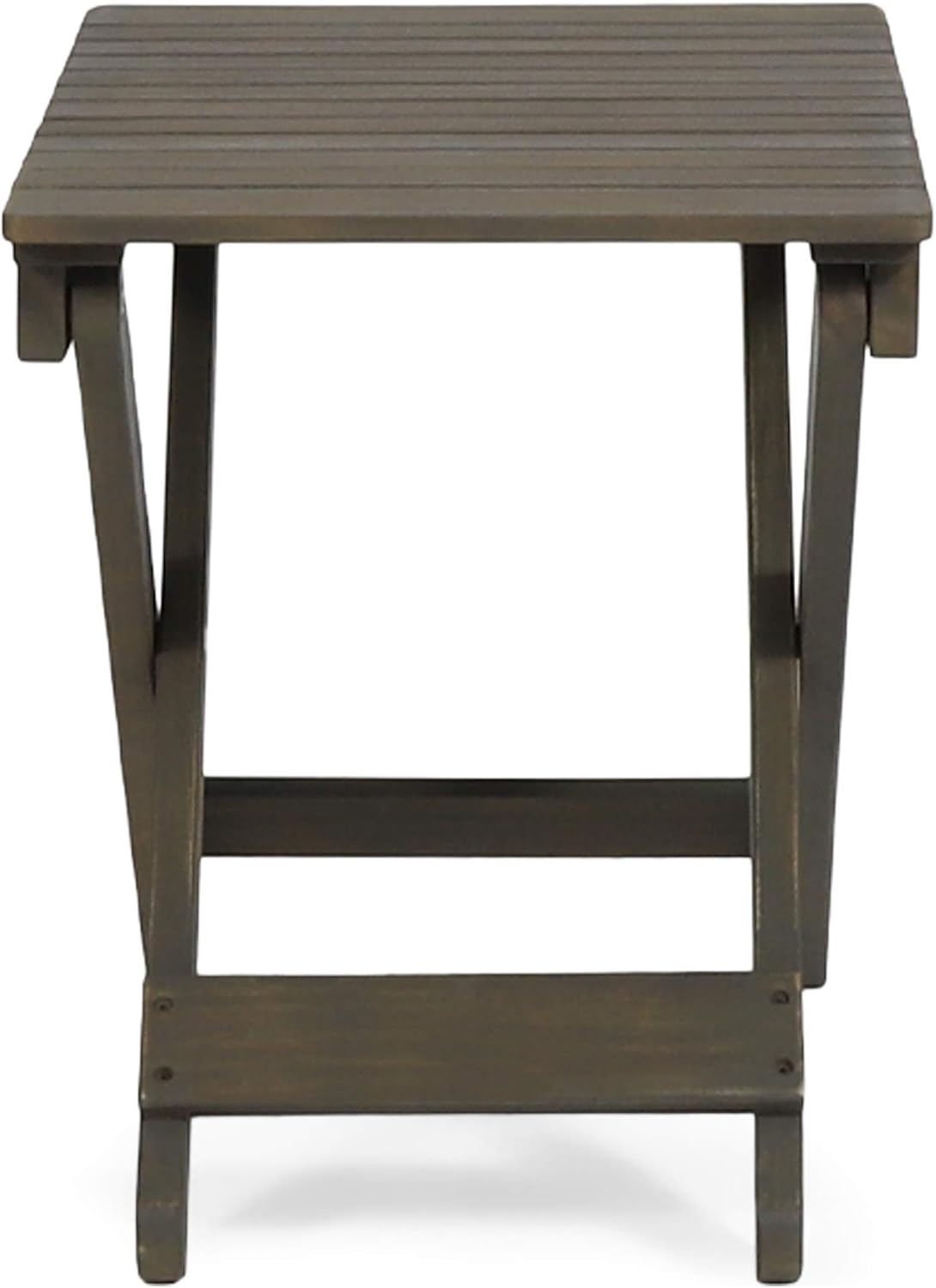 Christopher Knight Home 312839 Clementine Outdoor Folding Side Table, Gray : Garden & Outdoor