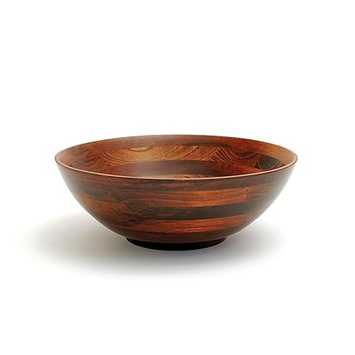 Lipper International Beechwood Cherry Finished Footed Serving Bowl