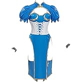 Micotaku Street Fighter Officially Licensed Women's Slim Fit Chun-li Corset Costume Cosplay Outfit