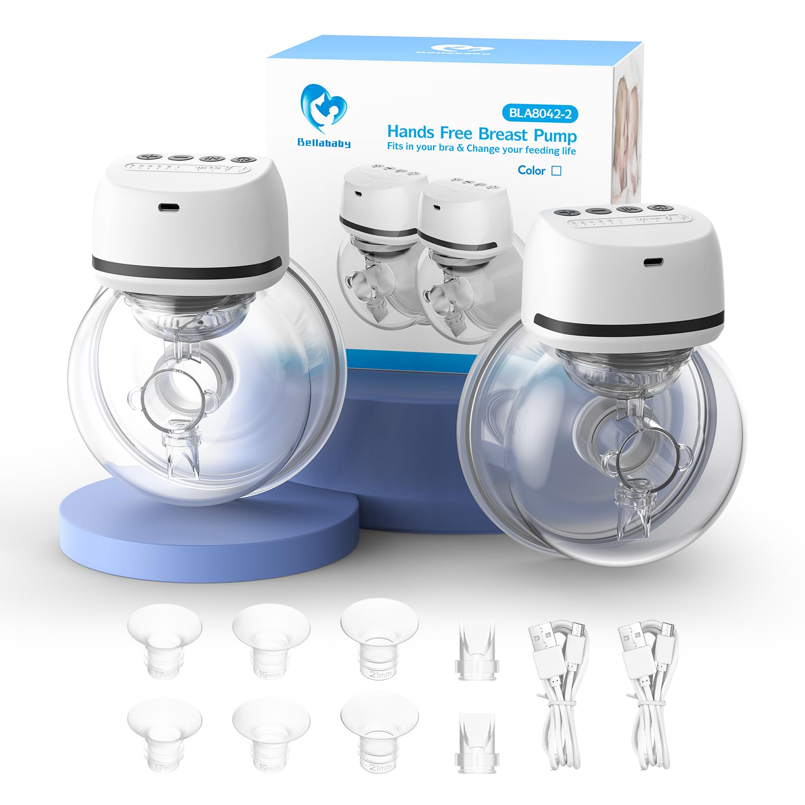 Bellababy Breast Pump,Portable Wireless Wearable Rechargeable Hands Free Breast Pump Electric with 4 Modes & 6 Levels