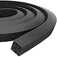 13Ft NBR+PVC Air Conditioner Foam Seal Insulating Strip 2 Roll 1 x 1 Inch 6.5 Feet Long Heavy Duty Window Seal Weather Stripping with High Resilience No-Adhesion