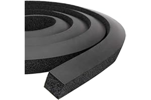 CLOUDBUYER 13Ft NBR+PVC Air Conditioner Foam Seal Insulating Strip 2 Roll 1 x 1 Inch 6.5 Feet Long Heavy Duty Window Seal Weather Stripping with High Resilience No-Adhesion