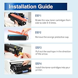 210X Toner Cartridges 4 Pack High Yield Compatible