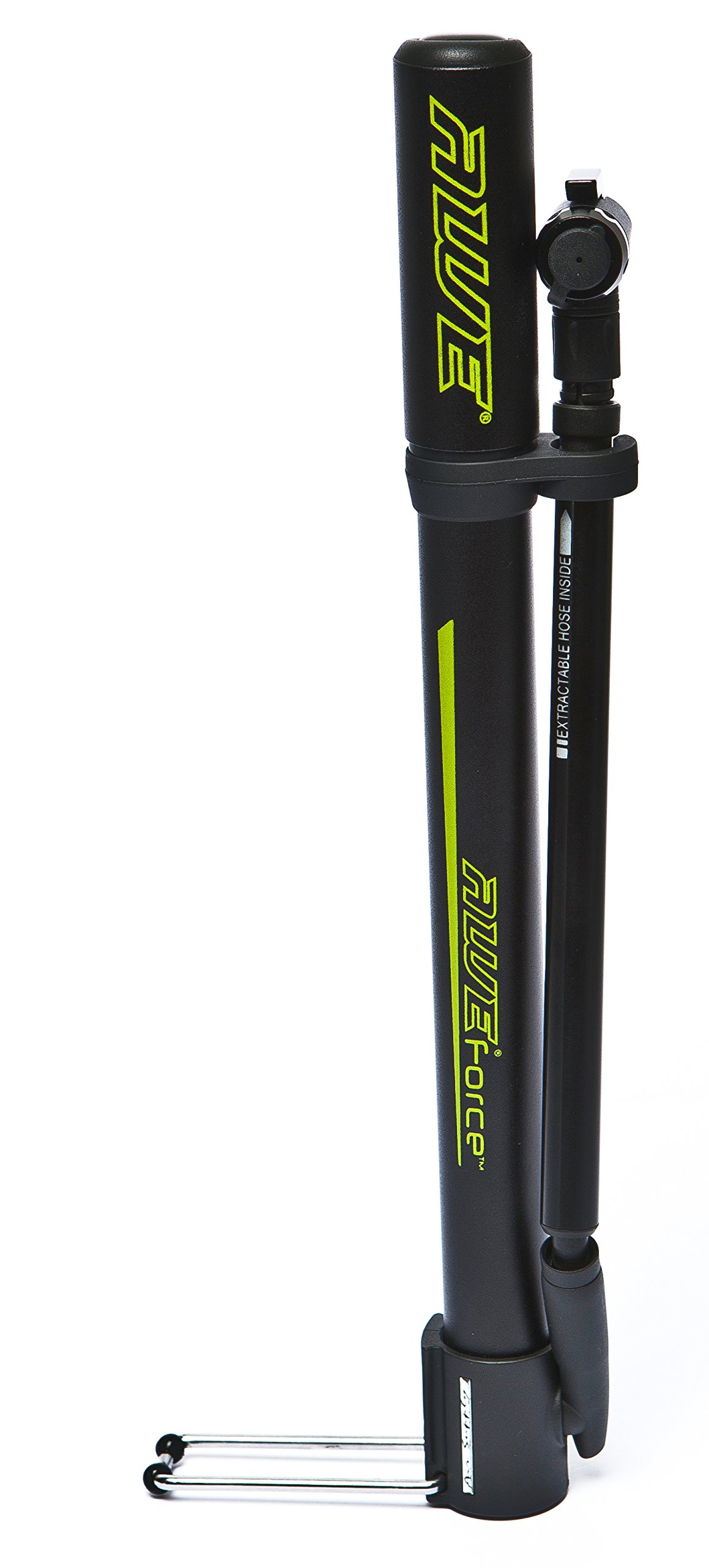 AWE® Extra Strong Alloy Micro Floor Pump with Extractable Pump Connector with Schrader/Presta Valve Max 120PSI