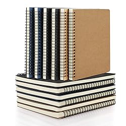 EUSOAR College Ruled Spiral Notebook, A5 12 packs