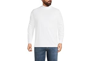 Lands' End Men's Super-T Cotton-Blend Mock Turtleneck Shirt