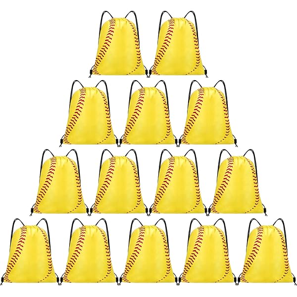 Shappy 20-Pack Basketball Drawstring Bags - 13x17 Inch Sports Backpacks For Team Gear & Party Favors