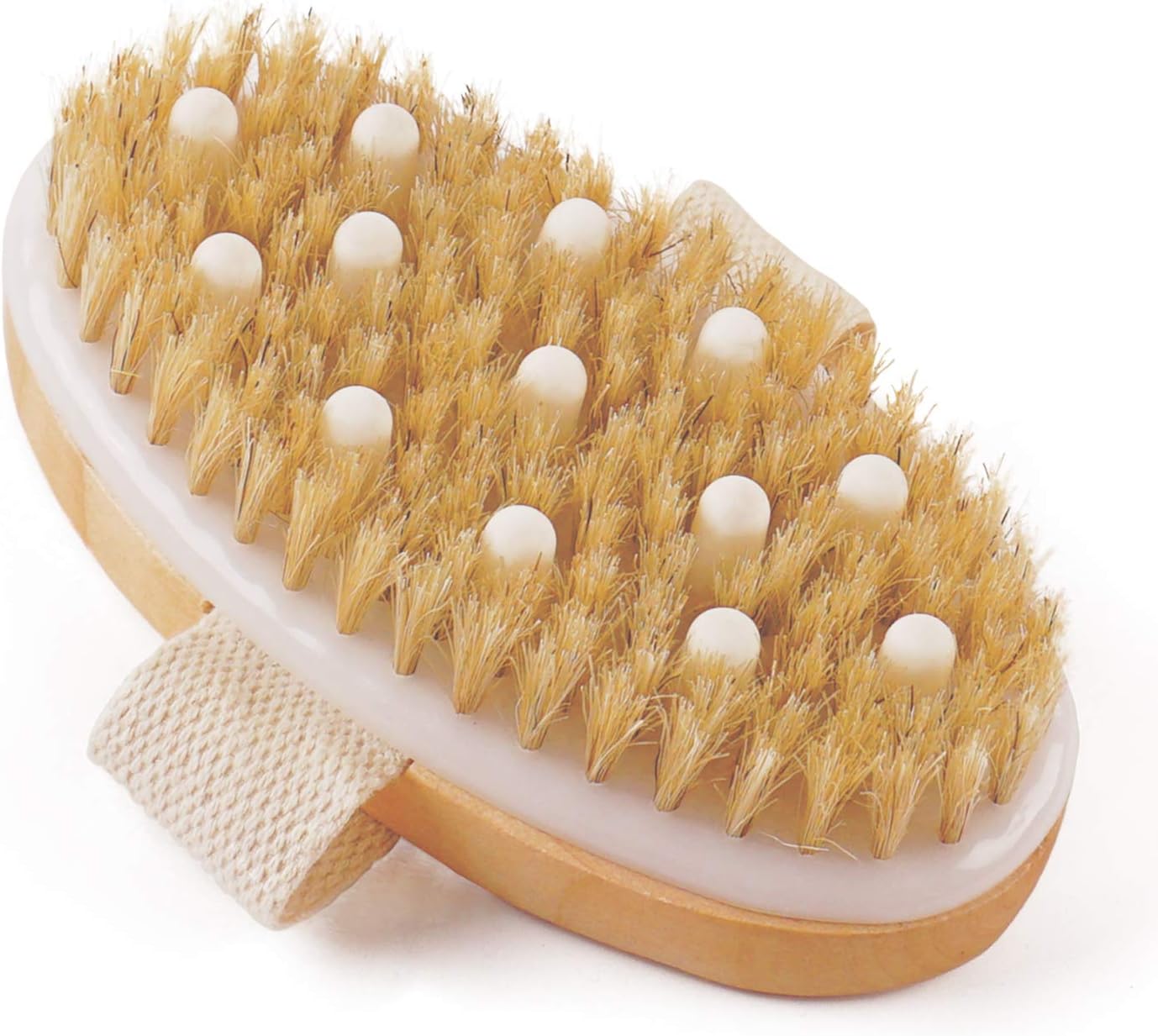 Dry Brushing Body Brush, Exfoliating Brush for Body, Natural Bristle Body Scrubber, Improve Blood Circulation in the Shower by MoHern