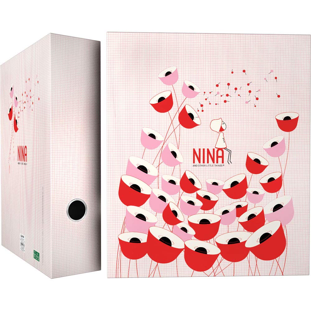Grafoplás 88171974 Nina and Other Little Things Collection 4-Ring Binder 40 mm, Multi-Colour, A4