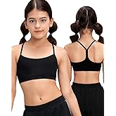 Stelle Girls Sports Bra Training Bra Spaghetti Strap Y Back Bra Yoga Crop Top for Teens Kids
