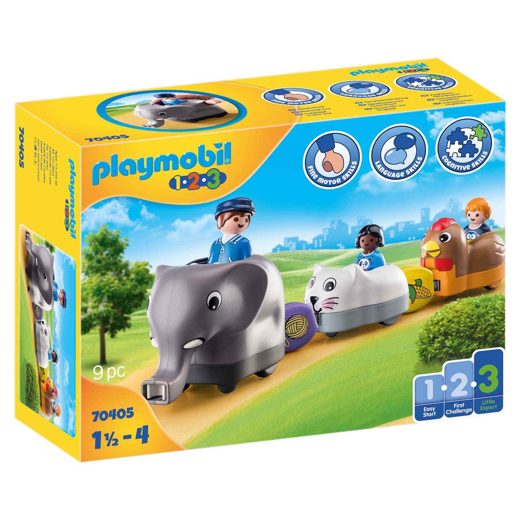 PLAYMOBIL 1.2.3 70405 Animal Train, Children Ages 1.5 - 4