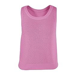 FISACE Womens Summer Crochet Knit Sweater Tank Tops