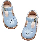 GINFIVE Toddler Girls Dress Shoes Little Kids Flats School Mary Janes Shoes