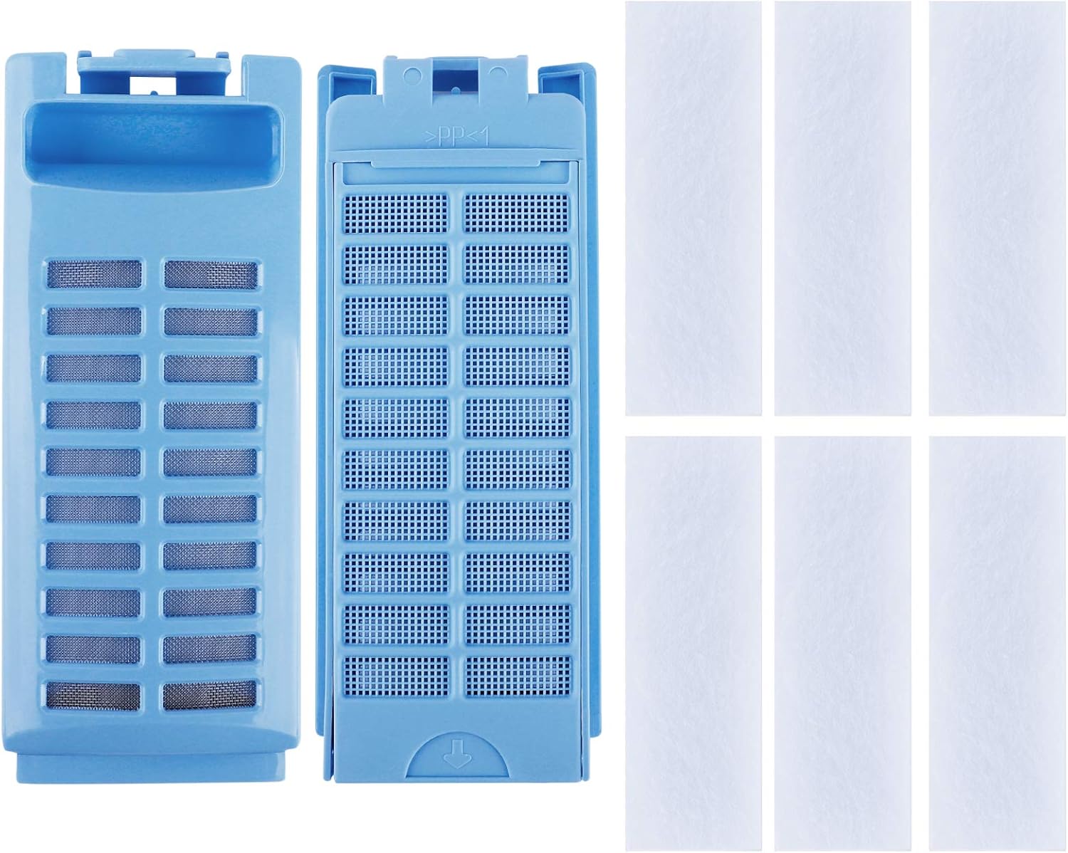 Amazon Co Jp Keepow 東芝洗濯機に適用糸くずフィルター 交換用糸くずケース ２個 ゴミ取りフィルターコットン ６枚 大型家電