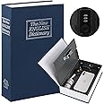KYODOLED Diversion Book Safe with Combination Lock, Safe Secret Hidden Metal Lock Box,Money Hiding Box,Collection Box,9.5" x 6.2" x 2 .2" Navy Large