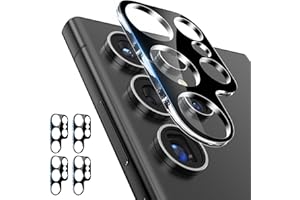 MIUOLV 4 Pack Camera Lens Screen Protector for Samsung Galaxy S24 Ultra, 9H Tempered Glass Camera Lens Cover Decoration Accessories Compatible with Samsung Galaxy S24 Ultra, Case Friendly, High Definition