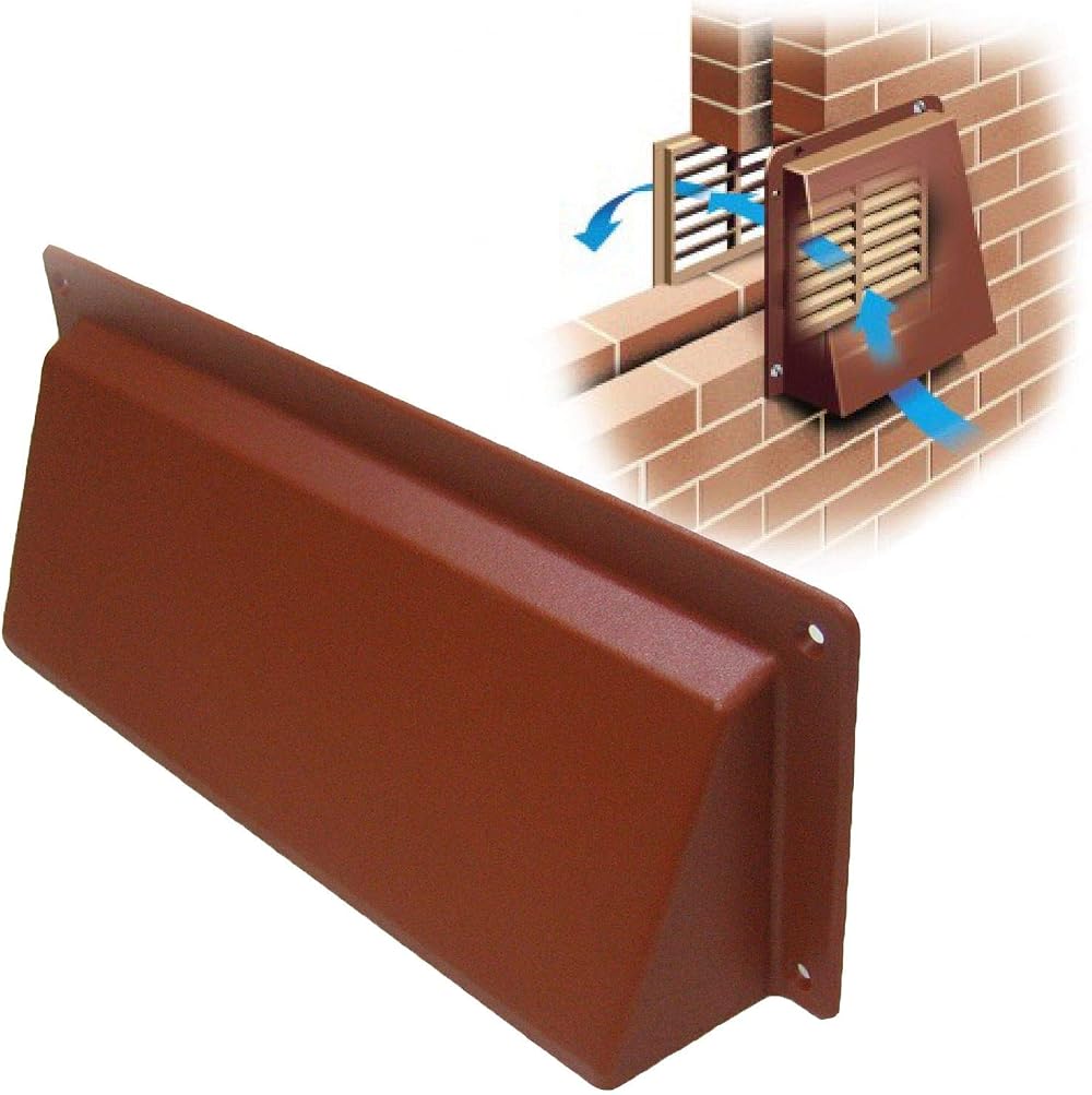 Timloc Terracotta Hooded Cowl 9x3 Inch Vent Cover for Air Bricks Grilles