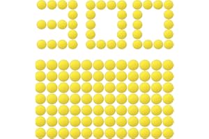 300 Rounds Refill Pack Balls Ammo Compatible with Nerf Rival Gun, Laoppoc Ammo Yellow Bulk Foam Bullets Ball Replacement Refill Pack for Blasters Guns - High-Impact Rounds