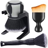 Curveball Detail Brush, Car Ultra Soft Bristles Detailing Brushes, 4PCS Professional Auto Cleaning Brush, Covers Large Area Inside or Outside Vehicles, Exterior Interior Brush- Gray