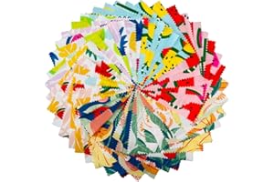 DMFR Cotton Fabric Squares 5x5 Charm Packs for Quilting 5 inch for Baby Sewing Patchwork 42pcs (Fruit Fabric)