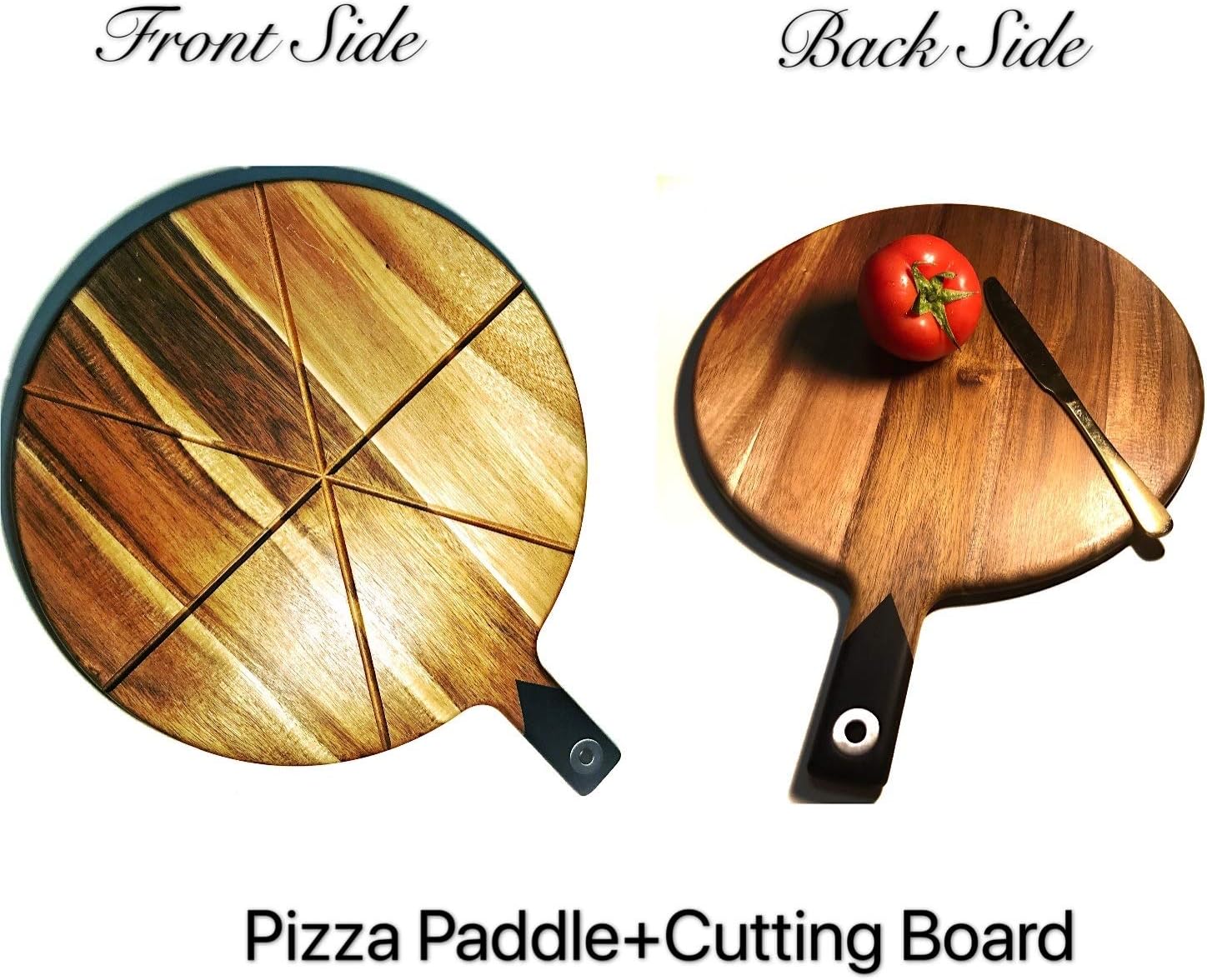 York Duck Argentina Acacia Wood Pizza Paddel, Pizza Board, Kitchen Cutting Board and Steak Plate, Perfect Gift for Wedding（17.5"13.8"）